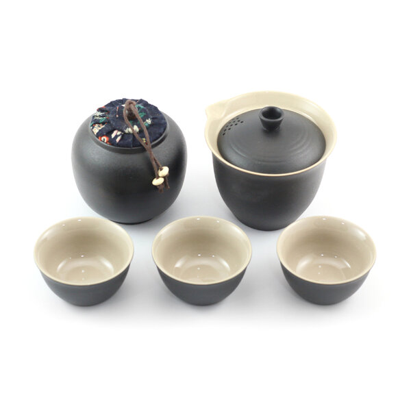Cestovná súprava keramická - čierny gaiwan - 2601-Cestovna-suprava-porcelanova-cierna-b