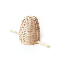 Bamboo strainer with two handles