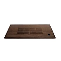 Long Dark Bamboo Tea Tray with the Grid