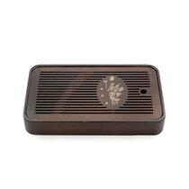 Dark Bamboo Tea Tray with Rounded Corners